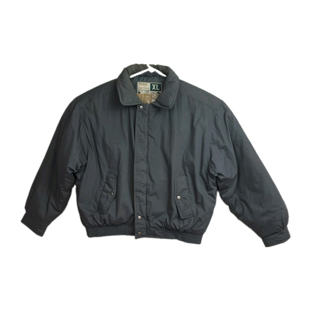 Vintage WearGuard Full-Zip Coat Men's‎ Size XL Gray Filled Coated Pockets